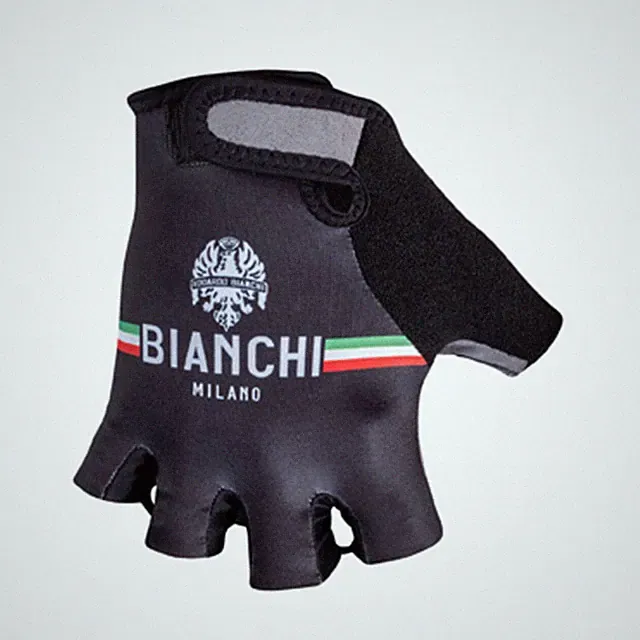 Bianchi Milano ANAPO Cycling Gloves - BLACK | Made in Italy
