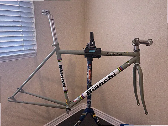 Bianchi Pista Vintage Racing Bike Frame & Fork Steel 49CM 700C Gabg Green