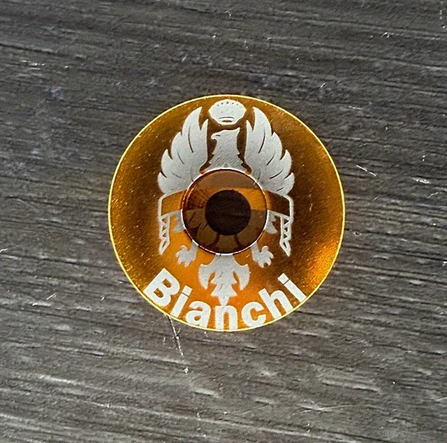 Bianchi Repop Bicycle Headset Top Cap 1 1/8" Orange Stem Road Bike