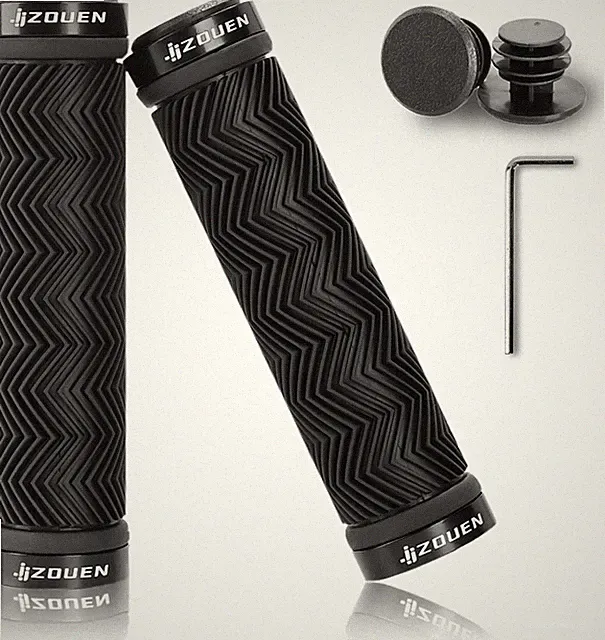 Dual Lock on Bike Grips,Mountain Bike Handle Grips for MTB,BMX,Scooter(130mm)