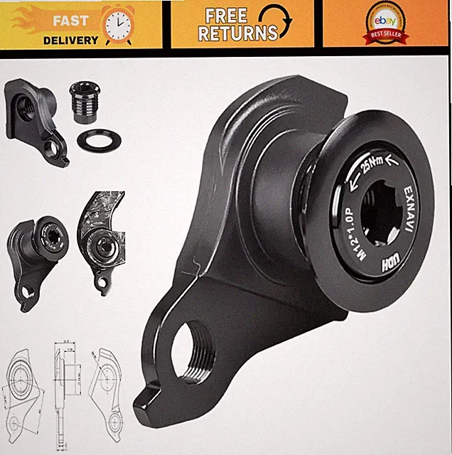 Universal Mountain Bike Frame Derailleur Hanger - Adjustable, Durable, Easy Inst