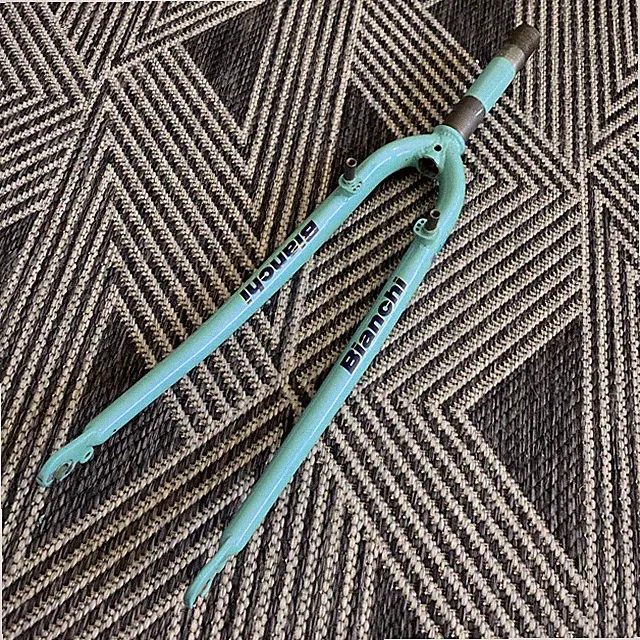 Vintage 90s Bianchi Cromo 1" Double Butted Cyclocross Touring Fork V-Brake