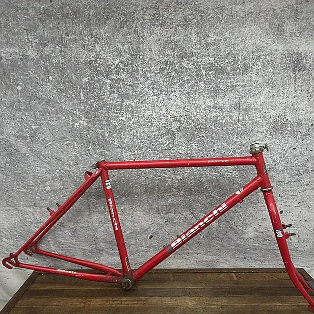 Vintage Bianchi Broadway Mountain Bike Frame 18in Red Lugged Steel 26 126mm