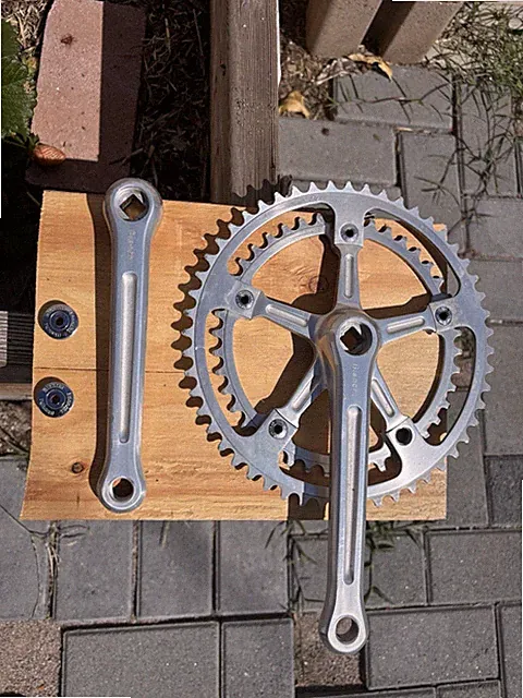 Vintage Bianchi Ofmega Road Bike CRANKS 170mm 52t 42t Chainrings Tour Bicycle